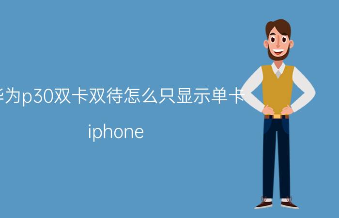 华为p30双卡双待怎么只显示单卡 iphone xr的信号怎么样？